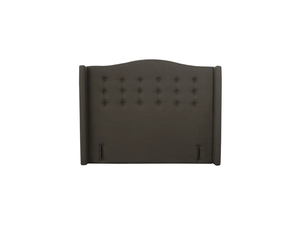 Slumberland Ornate Wing Buttoned Headboard - Single / Graphite