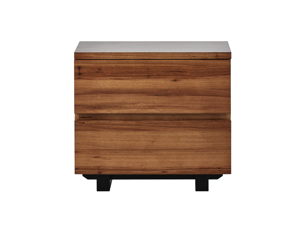 Flinders Bedside Table 2 Drawer - Natural