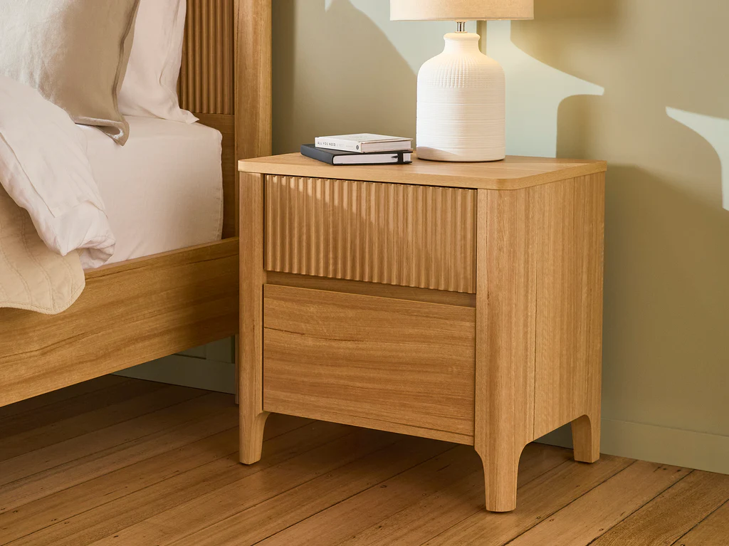 Matilda Bedside Table 2 Drawer - Natural 3 Matilda Bedside Table 2 Drawer - Natural