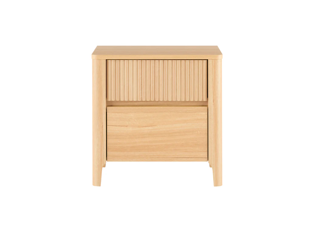 Matilda Bedside Table 2 Drawer - Natural 4 Matilda Bedside Table 2 Drawer - Natural