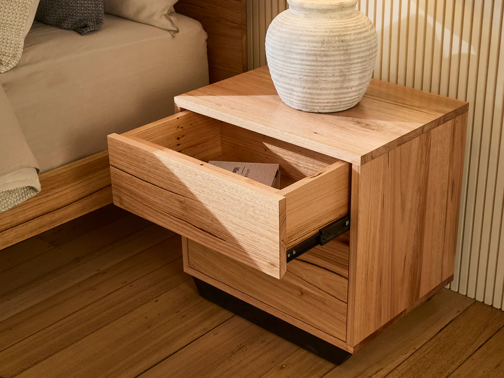 Oasis Bedside Table 2 Drawer - Natural 3 Oasis Bedside Table 2 Drawer - Natural
