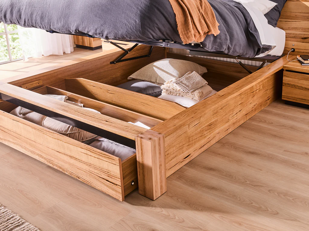 Chelsea Bed Frame with Gas Lift 1 Drawer Base & Tech Pack - Queen / Natural 4 Chelsea Bed Frame with Gas Lift 1 Drawer Base & Tech Pack - Queen / Natural