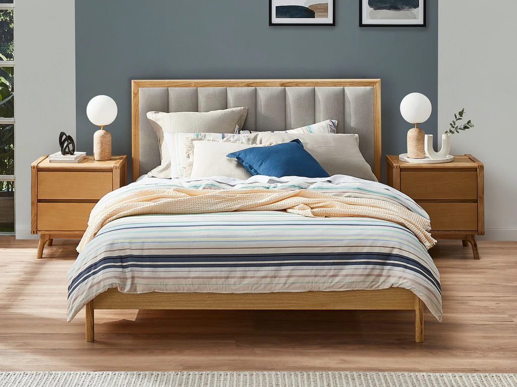 Evita Bed Frame - Single / Dove Grey
