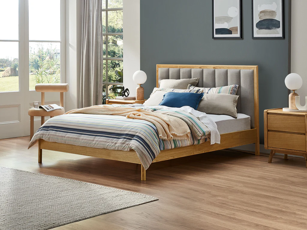 Evita Bed Frame - Single / Dove Grey
