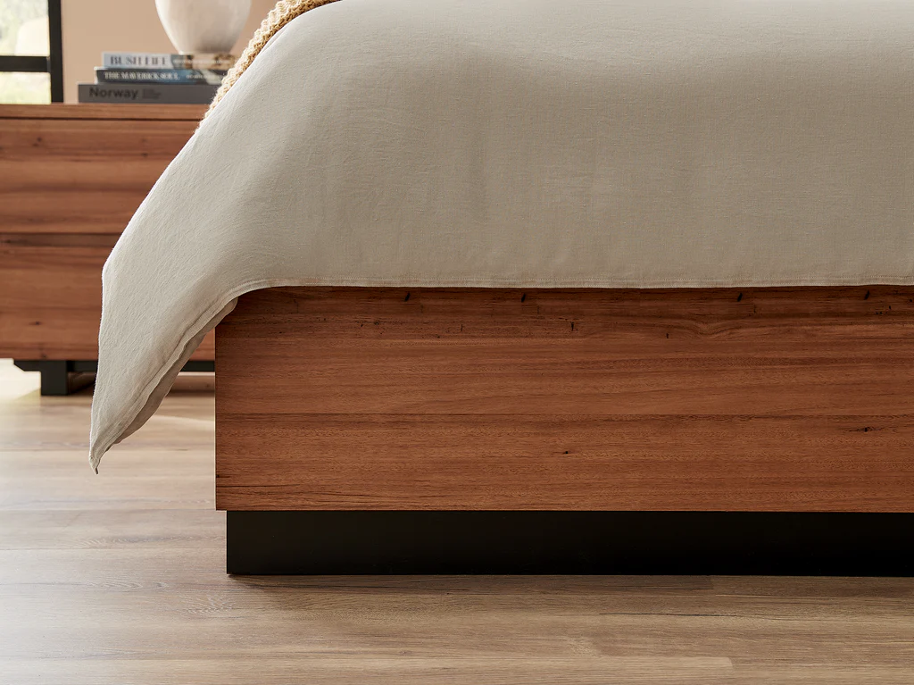 Flinders Extended Bed Frame with 4 Drawer Base - Double / Natural