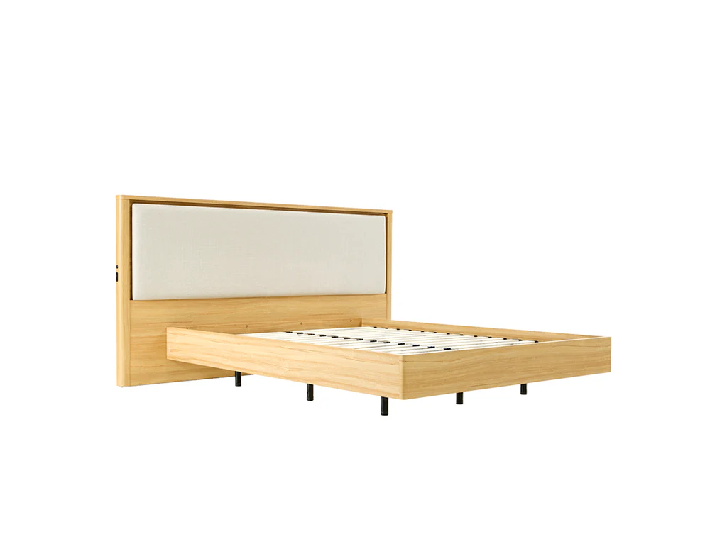 Balmain Extended Bed Frame with Floating Base & Tech Pack - Queen / Natural 7 Balmain Extended Bed Frame with Floating Base & Tech Pack - Queen / Natural