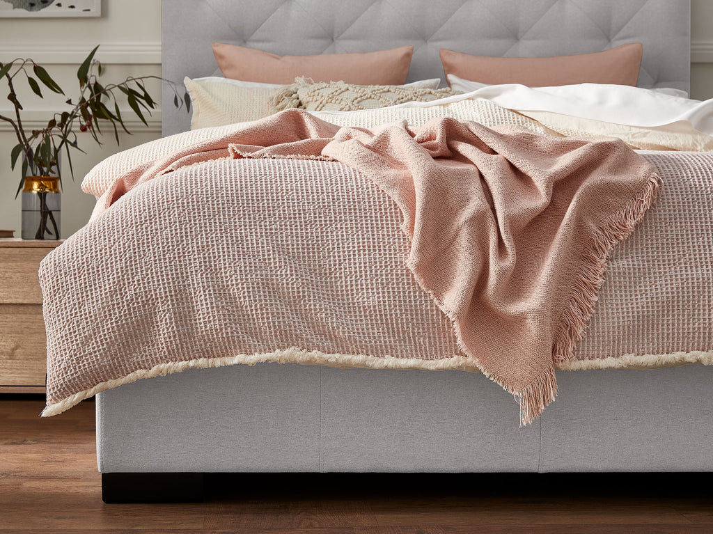 Memphis Diamond Bed Frame - King / Cement