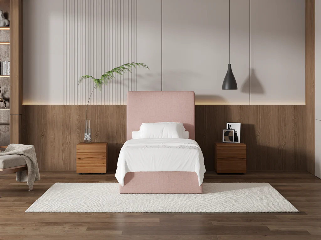 My Style Tapered Headboard & Gas Lift Base / Single / Rosewater