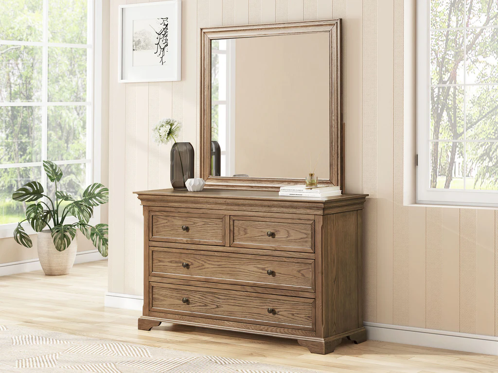 Dorset Mirror - Light Walnut