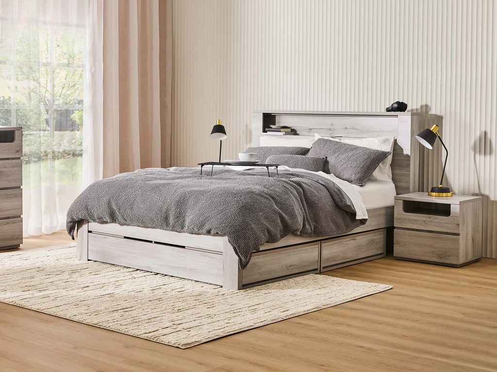 Panama Underbed Storage 2 Drawer - Washed Grey