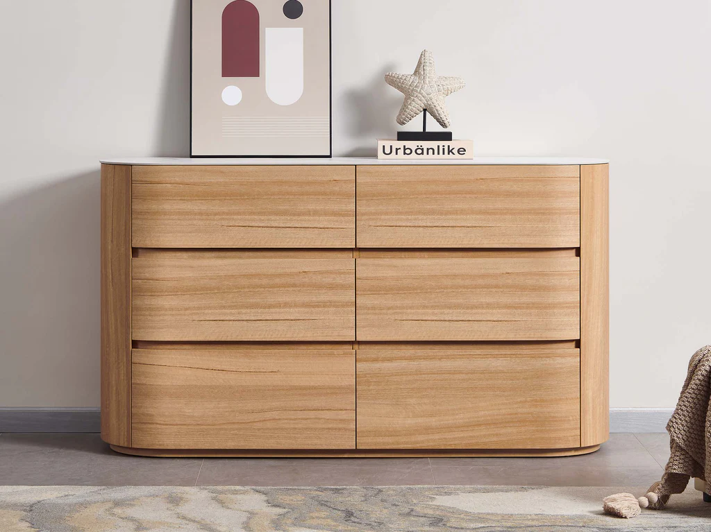 Bronte Dresser 6 Drawer - Natural