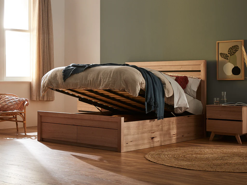 Henley Gas Lift Bed Frame - Queen / Natural 3 Henley Gas Lift Bed Frame - Queen / Natural