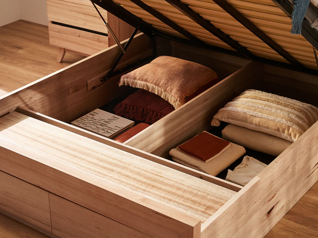 Henley Gas Lift Bed Frame - Queen / Natural 9 Henley Gas Lift Bed Frame - Queen / Natural