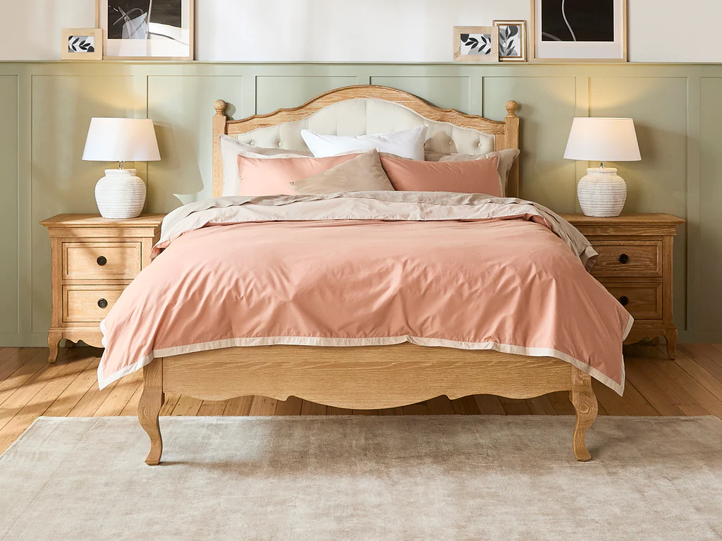 Fabian Bed Frame with Low Footend - King / Sand Dune