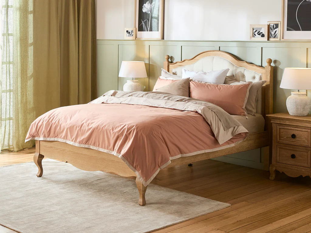 Fabian Bed Frame with Low Footend - King / Sand Dune