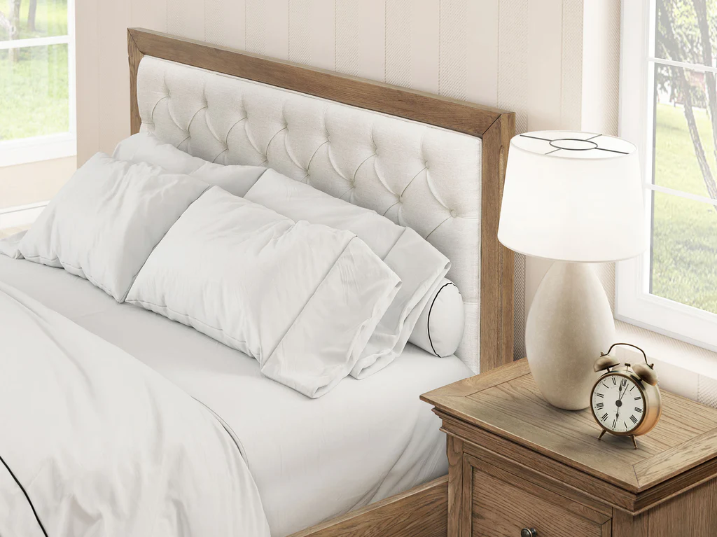 Dorset Square Bed Frame with Classic Base - Queen / Light Walnut 3 Dorset Square Bed Frame with Classic Base - Queen / Light Walnut