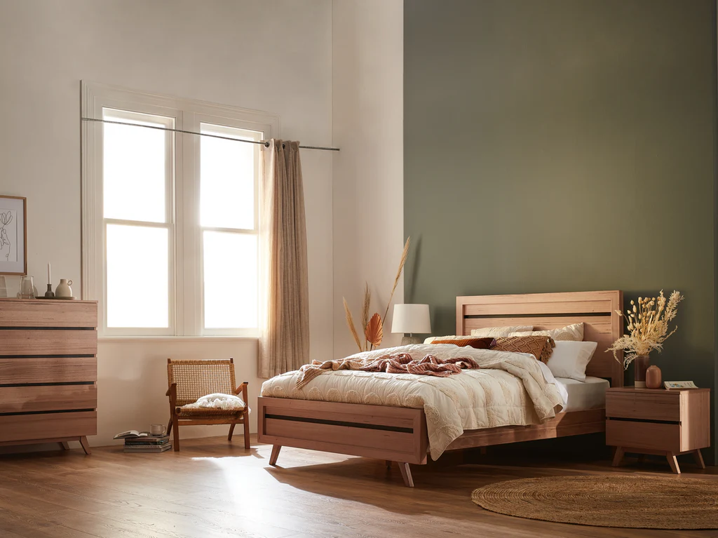 Henley 4 Piece Bedroom Suite - Queen / Natural