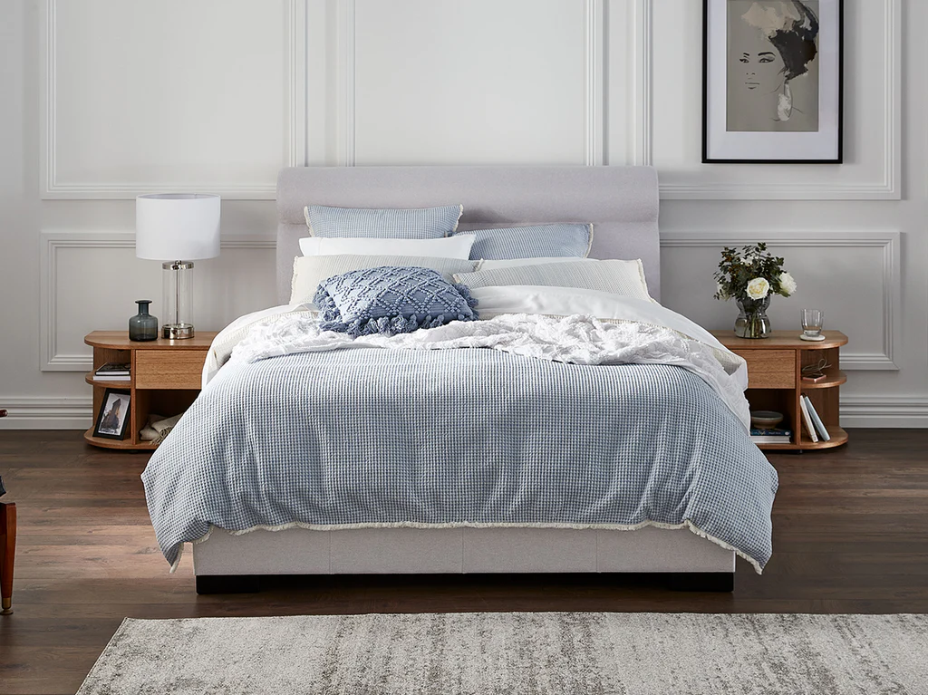 Memphis Bolster Bed Frame - King / Cement