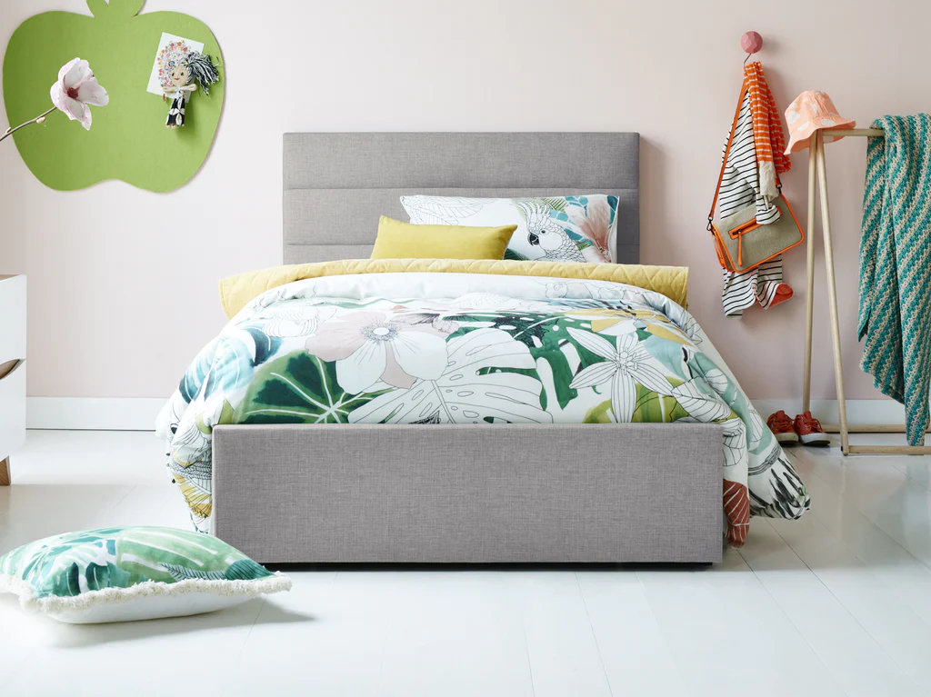 Paddington Bed Frame (with 1 drawer storage base) - Single / Grey