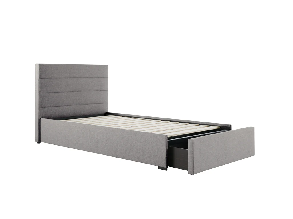 Paddington Bed Frame (with 1 drawer storage base) - Single / Grey 4 Paddington Bed Frame (with 1 drawer storage base) - Single / Grey