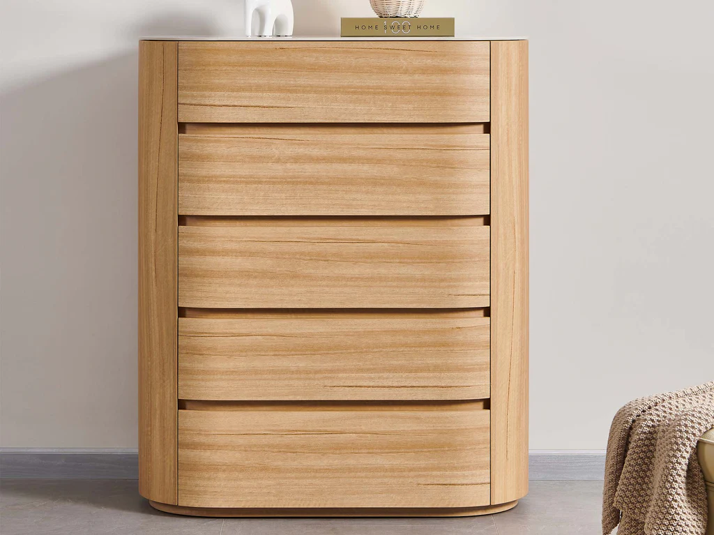 Bronte Tallboy 5 Drawer - Natural