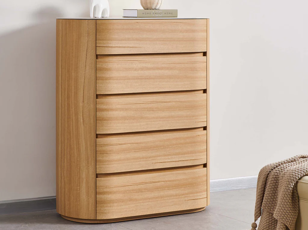 Bronte Tallboy 5 Drawer - Natural