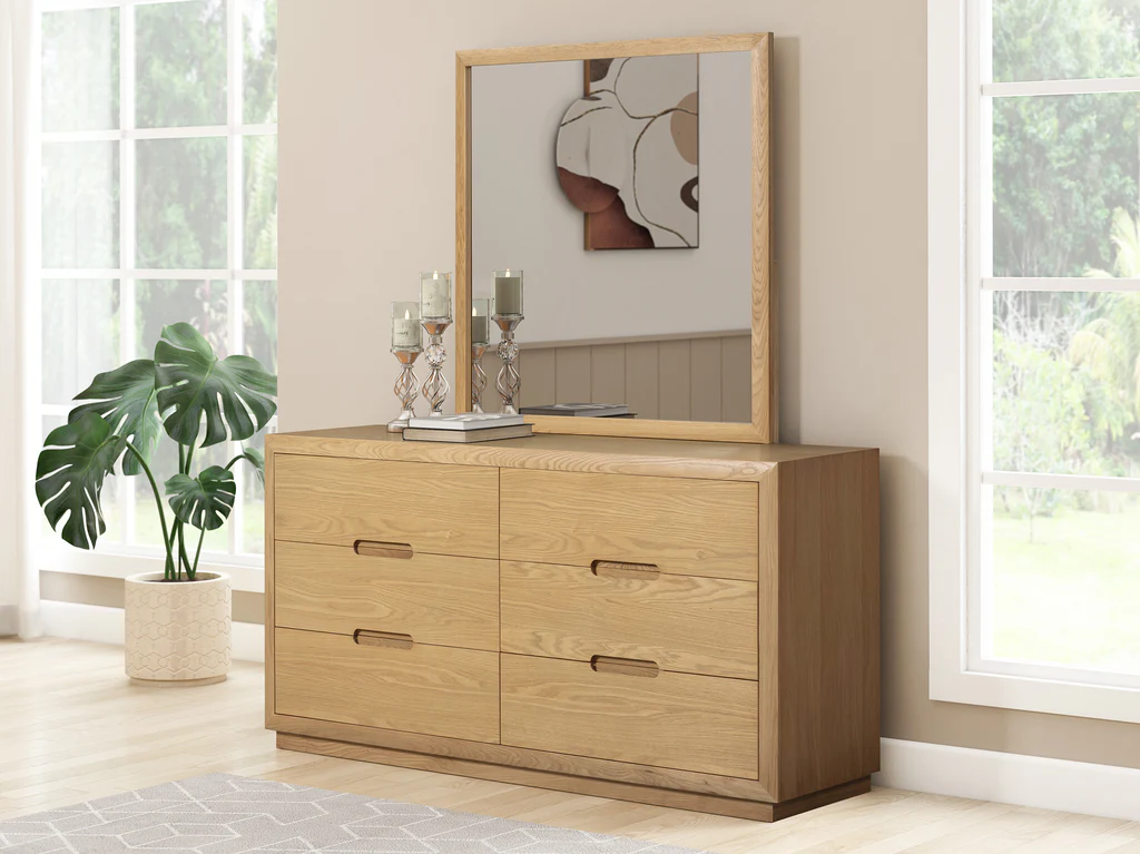 Melody Dresser Mirror - Light Oak