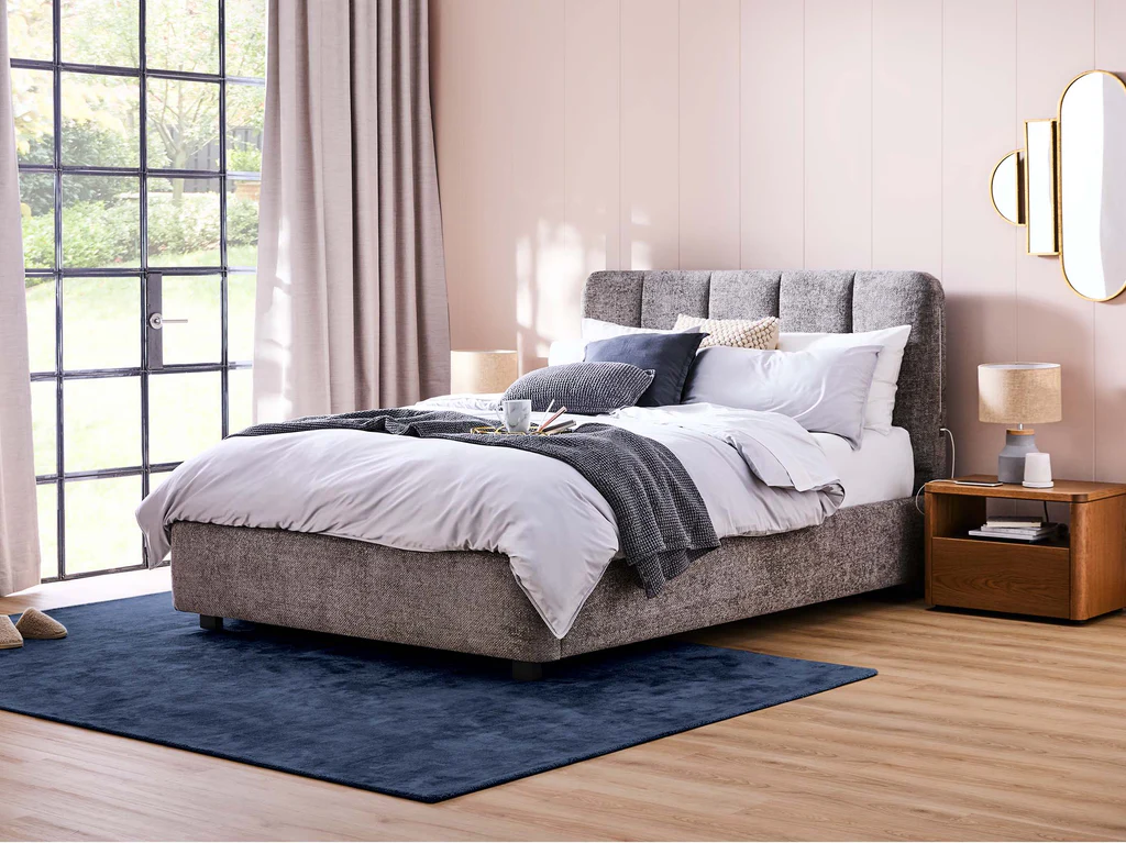 Ovation Curved Bed Frame with Standard Base - Queen / Smoke