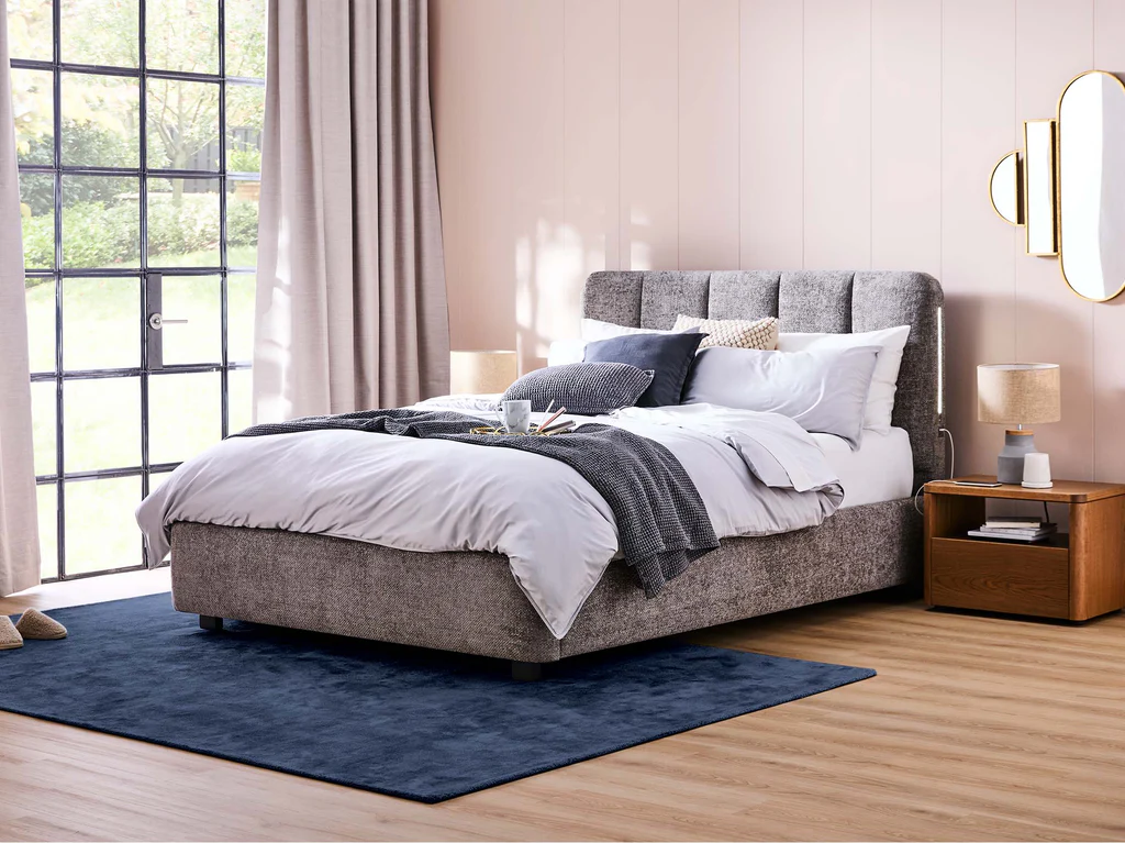 Ovation Curved Bed Frame with Standard Base - Queen / Smoke 3 Ovation Curved Bed Frame with Standard Base - Queen / Smoke