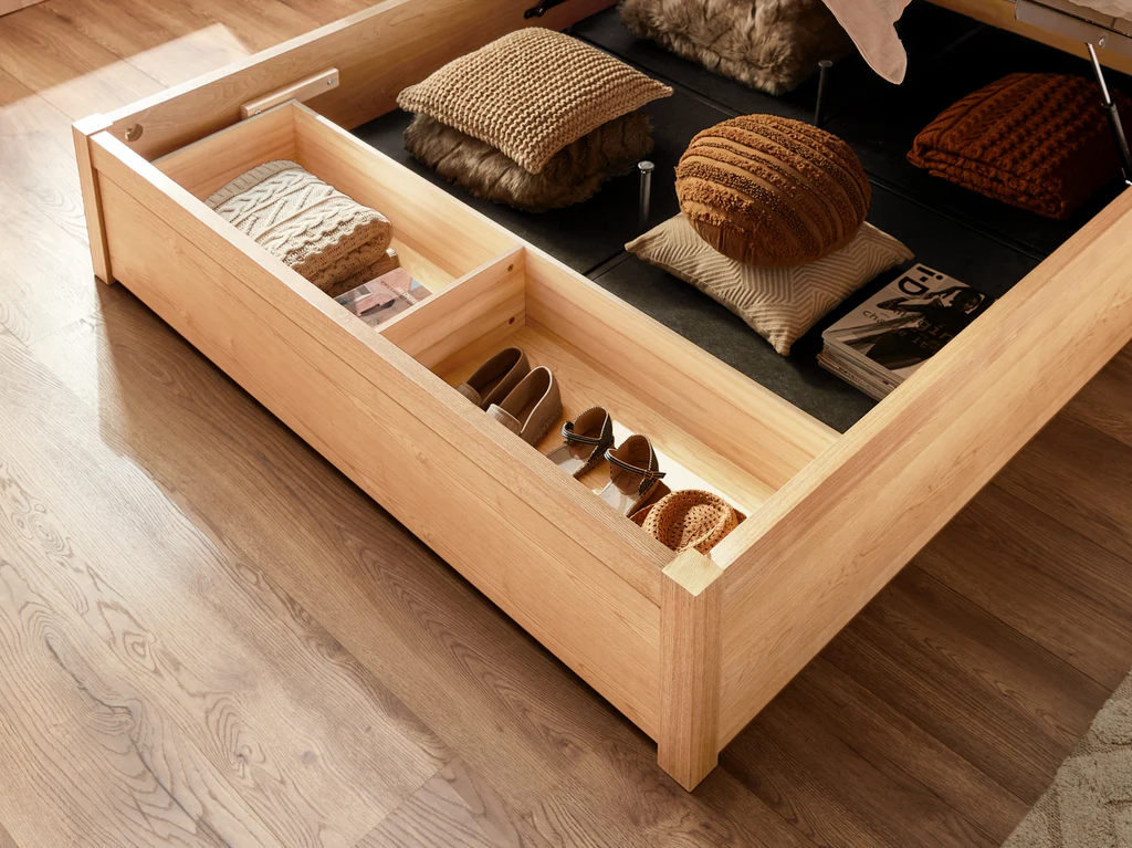 Stockholm Gas Lift Bed Frame - King Single / Natural 5 Stockholm Gas Lift Bed Frame - King Single / Natural