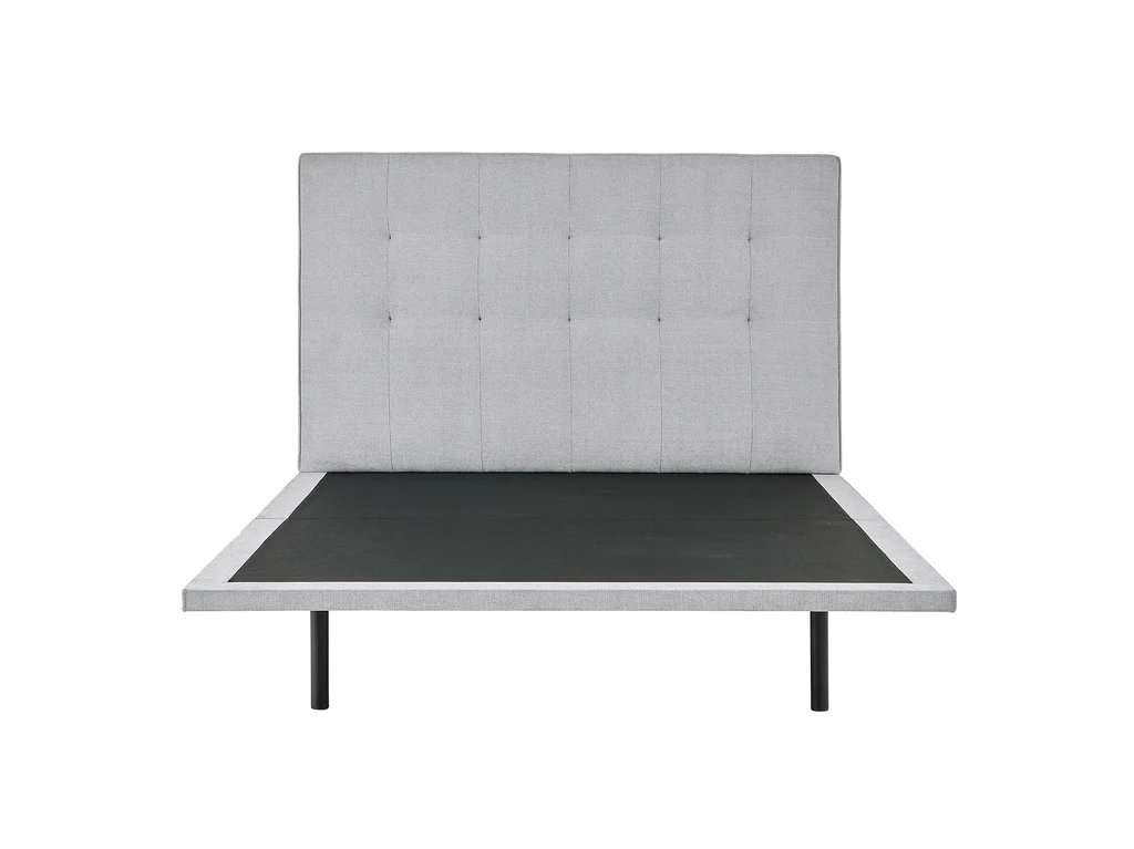 Carson Square Stitch Bed Frame - Double / Steel Grey