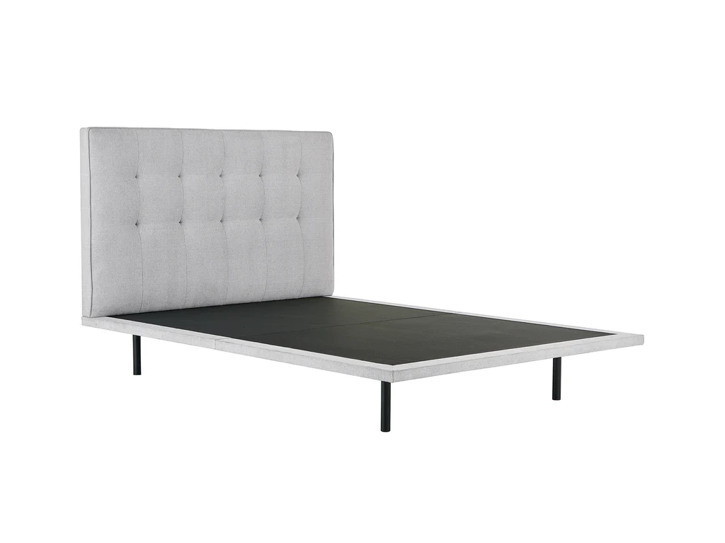 Carson Square Stitch Bed Frame - Double / Steel Grey 3 Carson Square Stitch Bed Frame - Double / Steel Grey