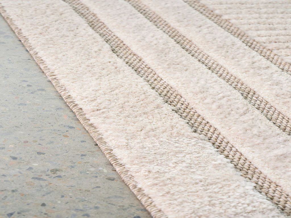Illusion Border Floor Rug - 230 X 160cm / Natural 3 Illusion Border Floor Rug - 230 X 160cm / Natural