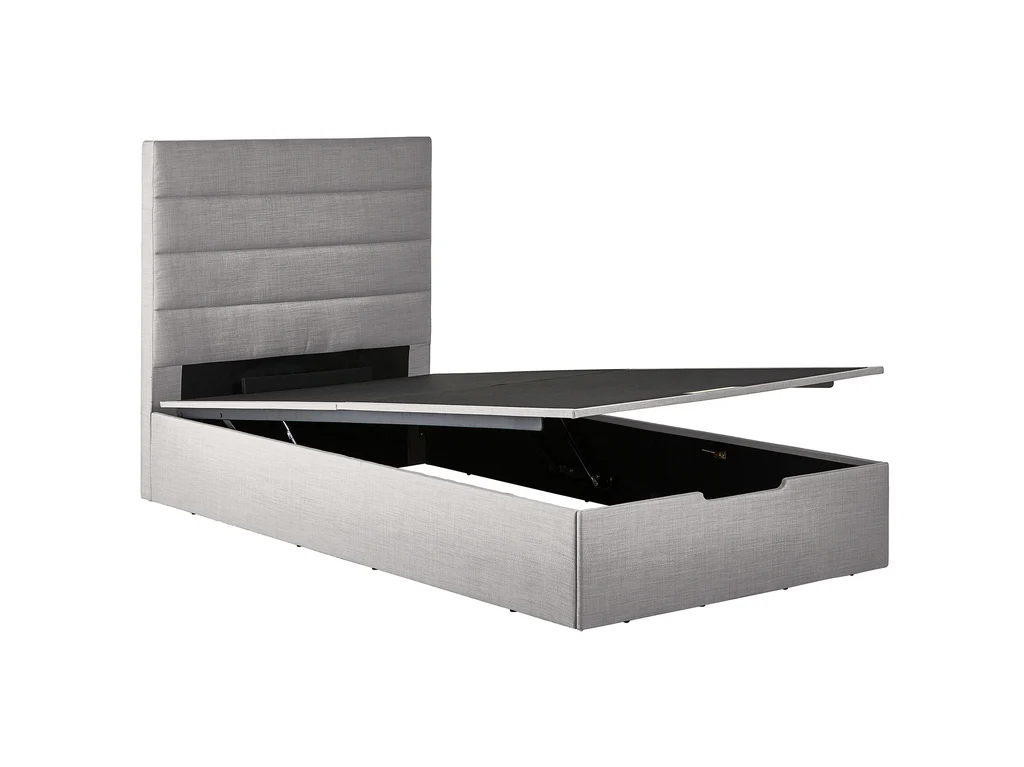 Paddington Bed Frame (with gas lift storage base) - King Single / Grey 4 Paddington Bed Frame (with gas lift storage base) - King Single / Grey