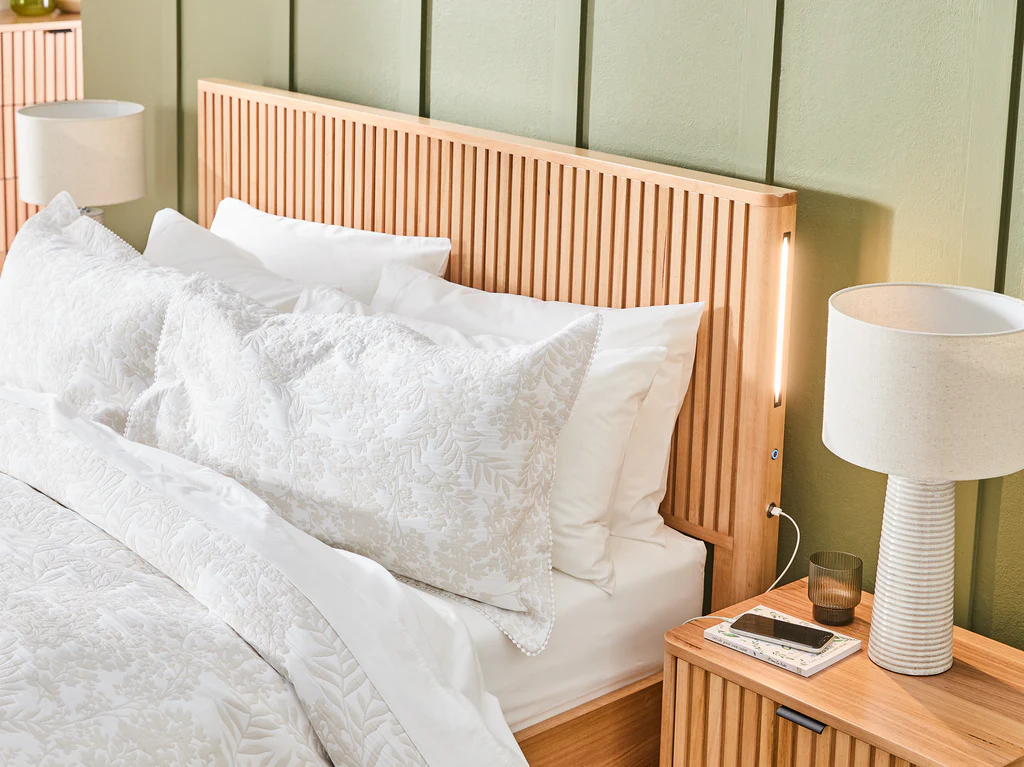 Kallista Bed Frame with Gas Lift Base - King Single / Natural 4 Kallista Bed Frame with Gas Lift Base - King Single / Natural