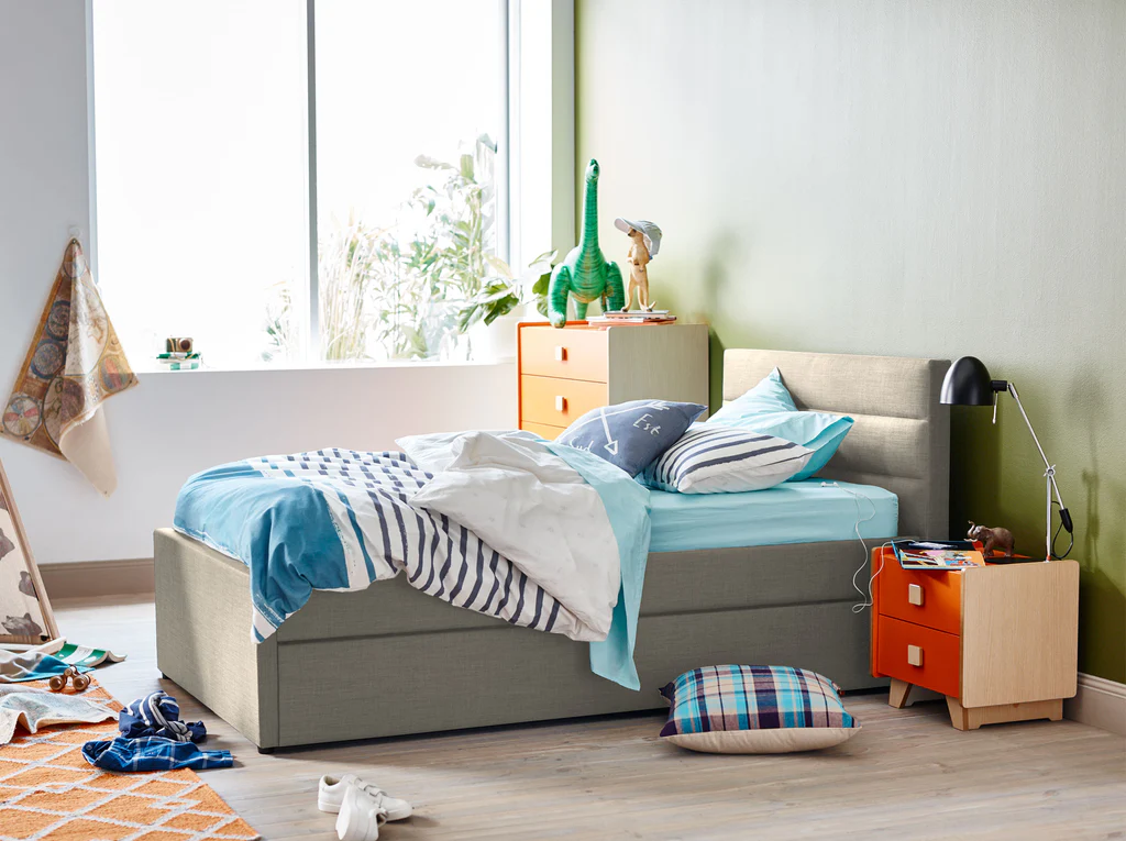 Paddington Bed Frame with Trundle - King Single / Grey 3 Paddington Bed Frame with Trundle - King Single / Grey