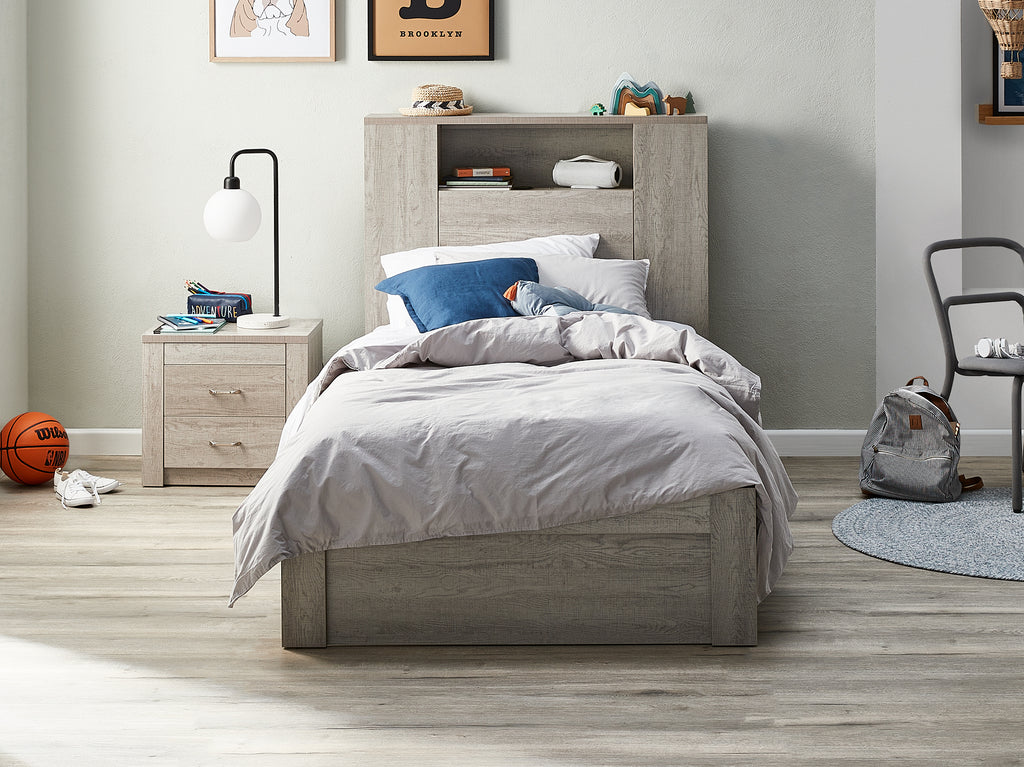 Empire Bed Frame - King Single / Ash