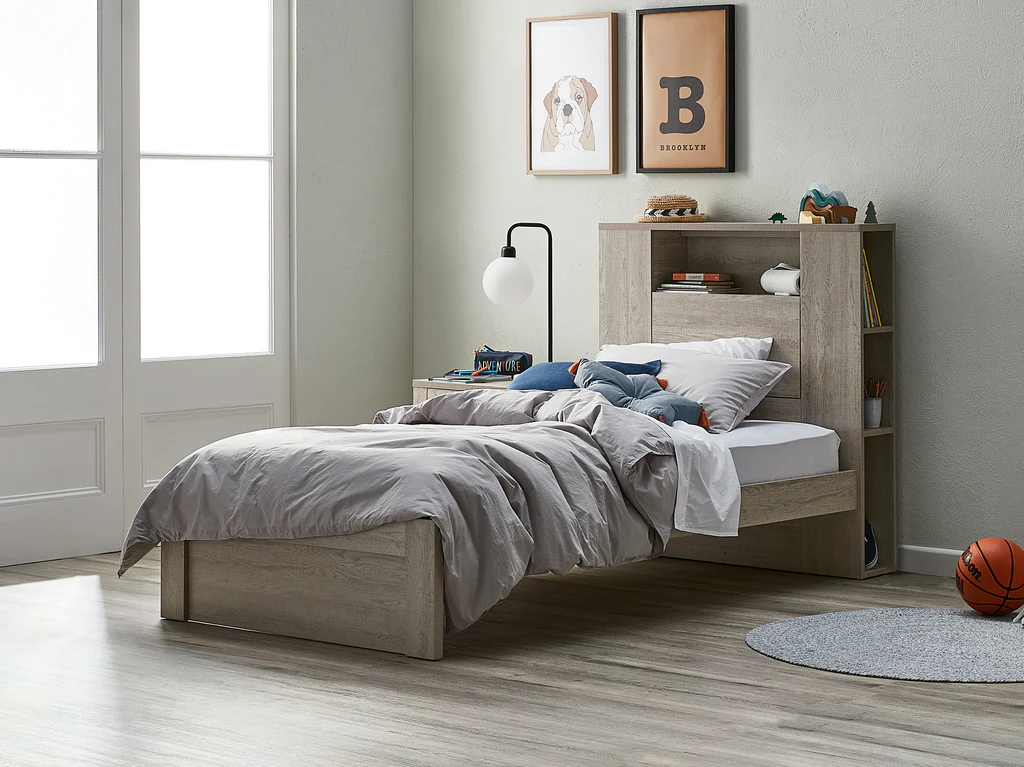 Empire Bed Frame - King Single / Ash