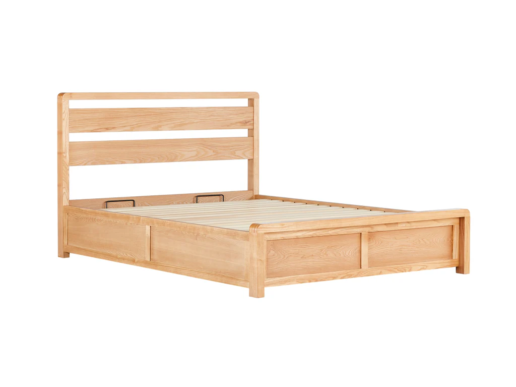 Denmark Gas Lift Bed Frame - King Single / Natural 7 Denmark Gas Lift Bed Frame - King Single / Natural
