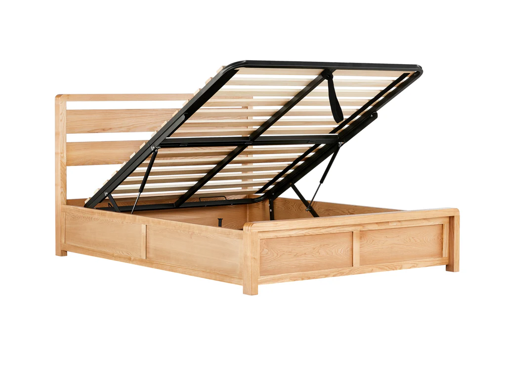 Denmark Gas Lift Bed Frame - King Single / Natural 8 Denmark Gas Lift Bed Frame - King Single / Natural
