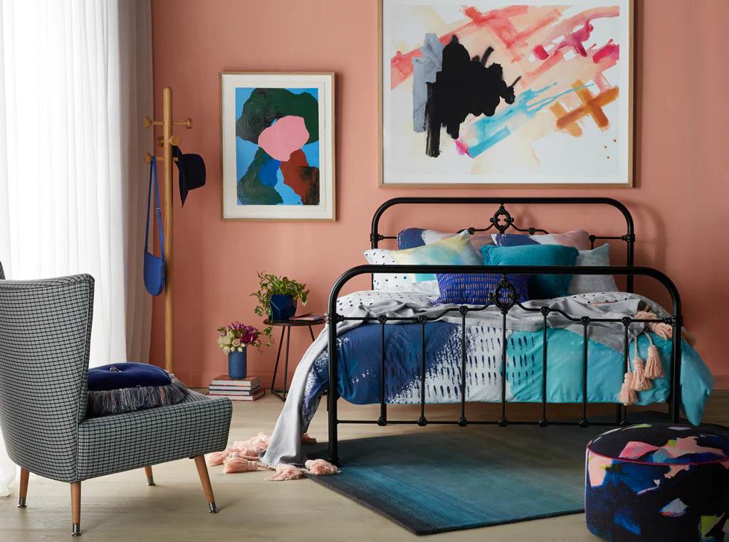 St Germain Bed Frame - Single / Orange Gloss