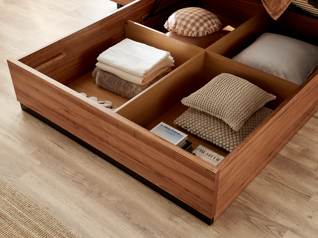 Flinders Feature Bed Frame with Gas Lift Base - Double / Natural 6 Flinders Feature Bed Frame with Gas Lift Base - Double / Natural