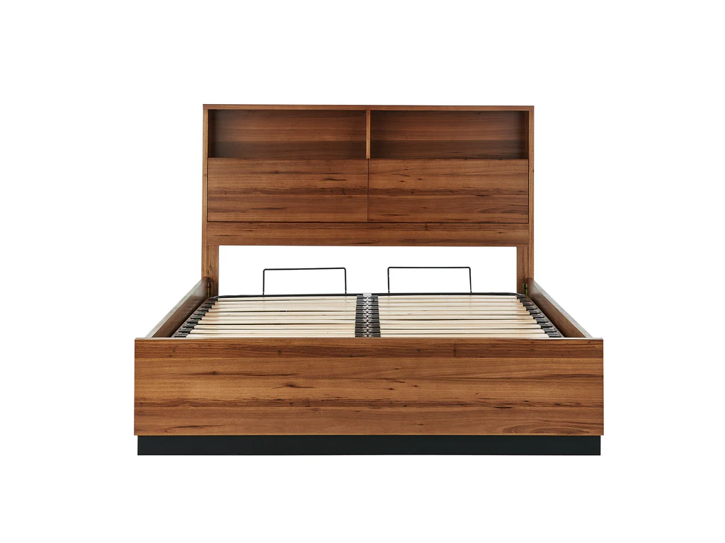 Flinders Feature Bed Frame with Gas Lift Base - Double / Natural 7 Flinders Feature Bed Frame with Gas Lift Base - Double / Natural