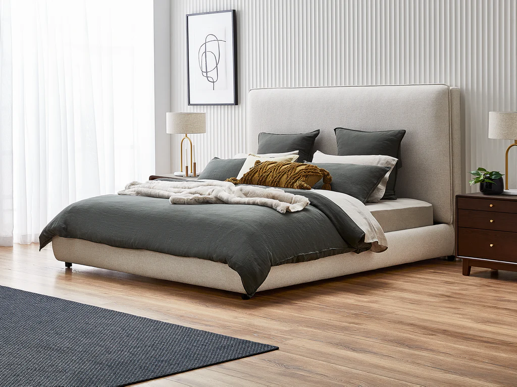 London Bed Frame - Queen / Latte