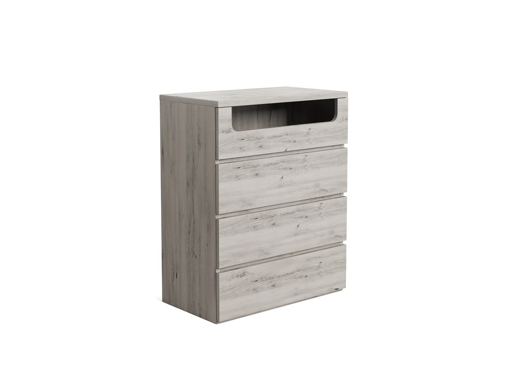 Panama Tallboy 4 Drawer - Washed Grey 3 Panama Tallboy 4 Drawer - Washed Grey
