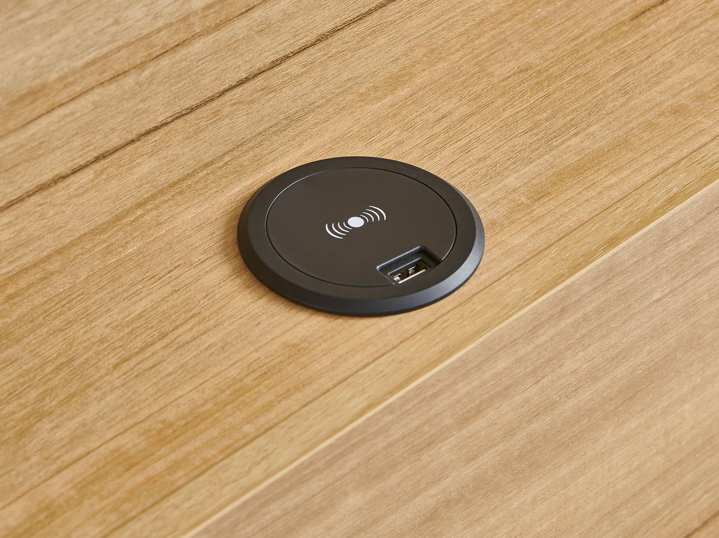 Bronte Bed Frame with Gas Lift 2 Drawer Base & Tech Pack - King Single / Natural