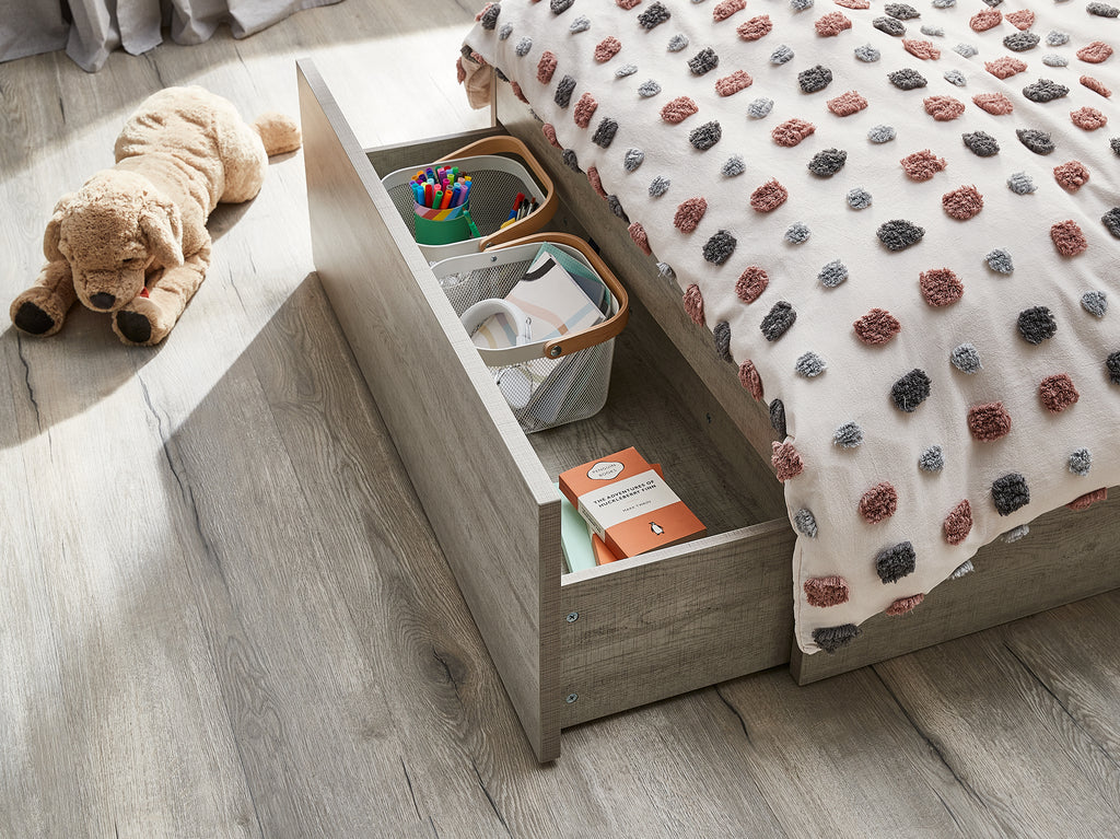 Empire Bed Frame with Gas Lift Storage Base with 1 Drawer - King Single / Ash 4 Empire Bed Frame with Gas Lift Storage Base with 1 Drawer - King Single / Ash