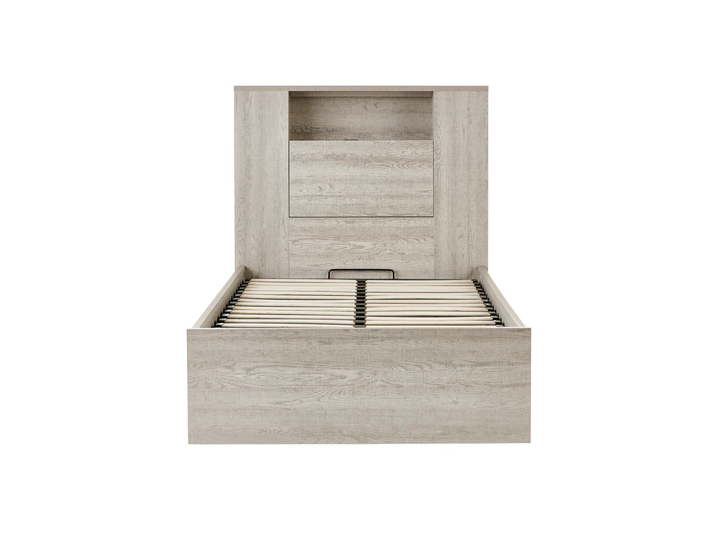 Empire Bed Frame with Gas Lift Storage Base with 1 Drawer - King Single / Ash 6 Empire Bed Frame with Gas Lift Storage Base with 1 Drawer - King Single / Ash