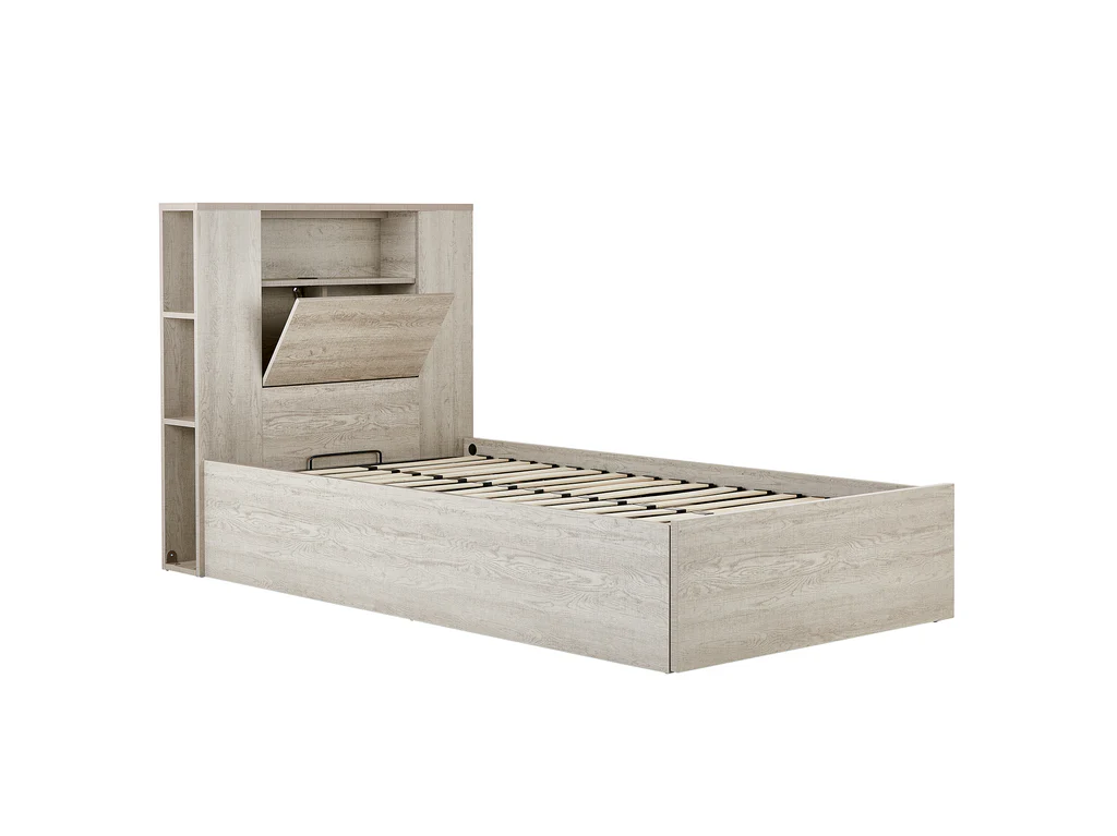 Empire Bed Frame with Gas Lift Storage Base with 1 Drawer - King Single / Ash 8 Empire Bed Frame with Gas Lift Storage Base with 1 Drawer - King Single / Ash