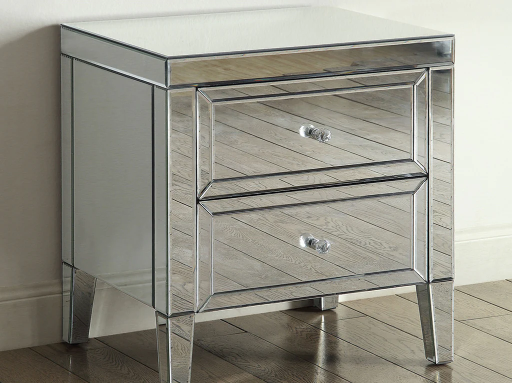 Maison Bedside Table - Silver
